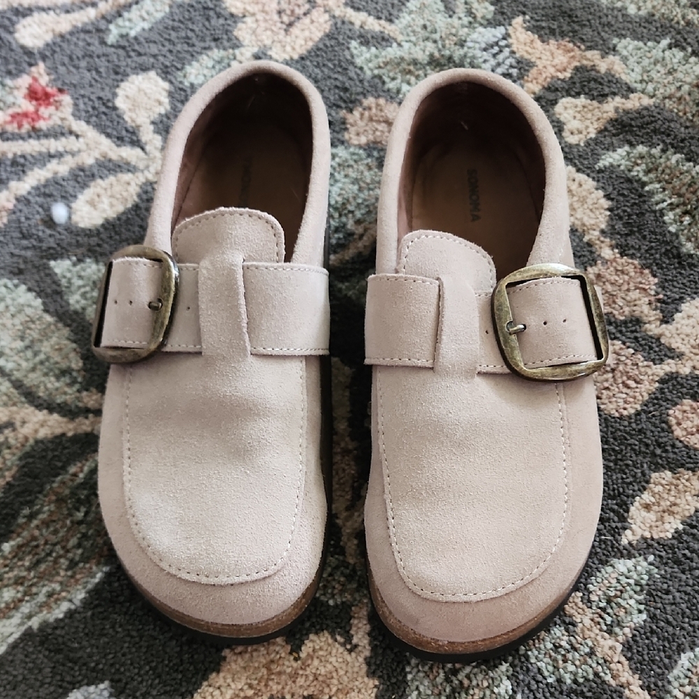 Sonoma Good For Life Suede Mule Clogs with Buckle